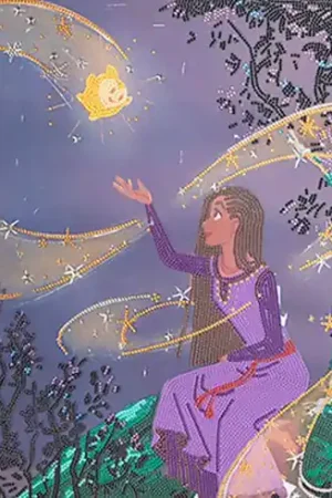 Banner a diamante - Desiderio : Asha e la buona stella - Crystal Art D.I.Y Offerta Speciale