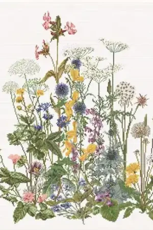 kit ricamo a punto croce - Fiori da giardino - Thea Gouverneur Saldi