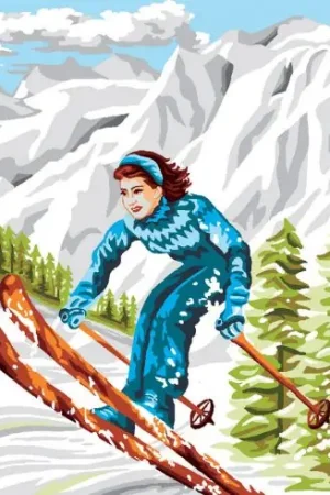 Più Venduto Canovaccio antico - Sport d'inverno - Luc Créations