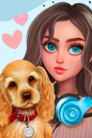 Professionale Kit ricamo diamante su telaio - La ragazza e il cane - Art City