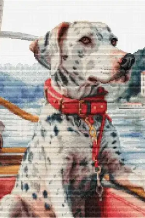 Di Tendenza kit ricamo a punto croce - Il Dalmata sul Lago di Como - Luca-S