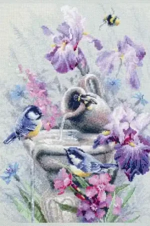 kit ricamo a punto croce - Guardiano della fontana - Magic Needle Reso Gratuito