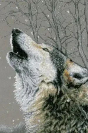 Consegna Rapida kit ricamo a punto croce - Ululare alle stelle - Lanarte