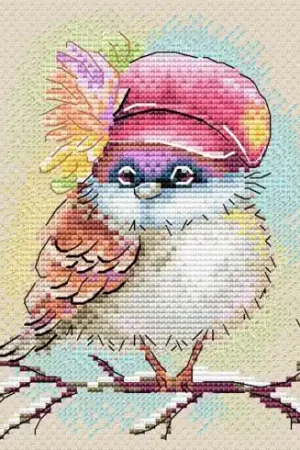 kit ricamo a punto croce - Passero elegante - MP Studia Spedizione Espresso