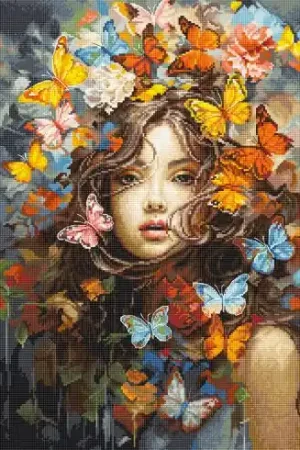 Ultimissimo Modello kit ricamo a punto croce - Farfalle magiche - Luca-S