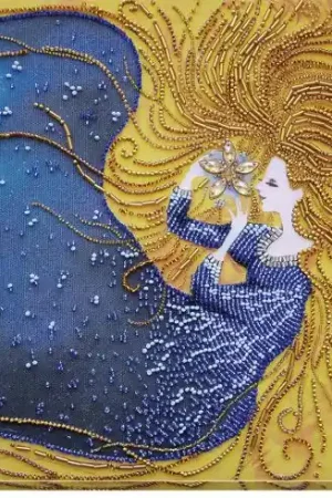 Di Tendenza Kit di ricamo con perline - Ragazza stellata - Abris Art