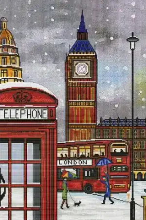 Ordina Subito kit ricamo a punto croce - Londra sotto la neve - Nova Sloboda