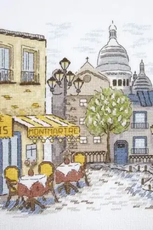 kit ricamo a punto croce - Montmartre - DMC Reso Gratuito