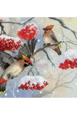 Economico kit ricamo a punto croce - Sussurri d'inverno - Riolis
