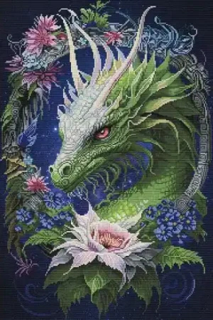 kit ricamo a punto croce - Fiori di drago - Nova Sloboda Più Venduto