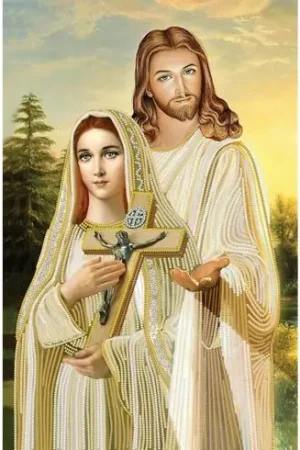 Kit di ricamo con perline - Gesù e Maria - Nova Sloboda Pagamento Sicuro