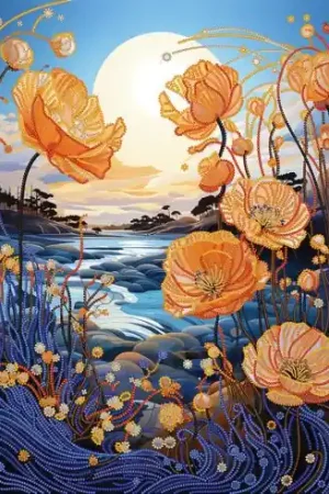 Promo Stagionale Kit di ricamo con perline - Fiori dell' amore - Nova Sloboda