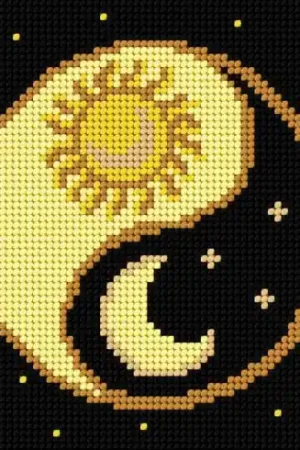 Kit di tela per bambini - Sole e luna - Kit per principianti - Orchidéa Novità