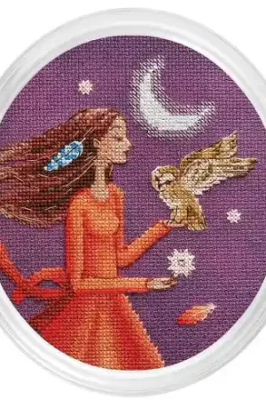 kit ricamo a punto croce - Conversazione notturna - RTO Spedizione Gratuita