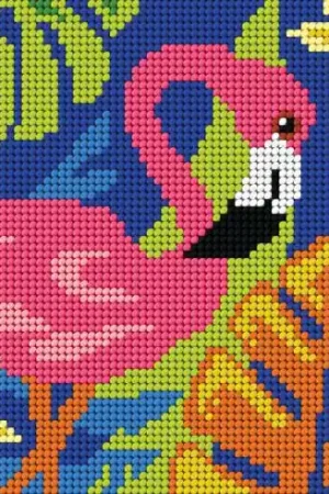 Esclusivo Kit di tela per bambini - Fenicottero rosa - Kit per principianti - Orchidéa