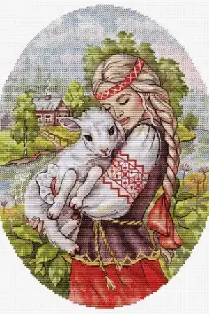 Saldi kit ricamo a punto croce - Un abbraccio delicato - Hobby Jobby