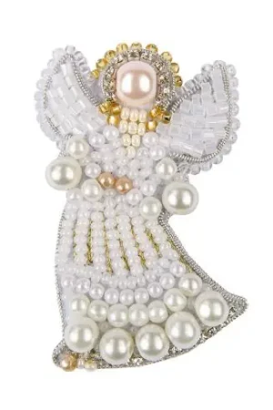 Offerta Speciale Kit di ricamo con perline - Spilla a forma di angelo - Charivna Mit