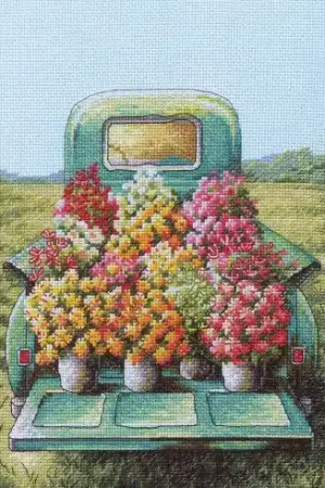 kit ricamo a punto croce - Fiori in vendita - Dimensions Prezzo Basso