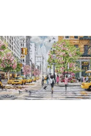 kit ricamo a punto croce - Cuscino da ricamare New York - Luca-S Subito Disponibile