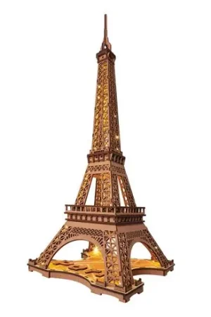 Puzzle in legno 3D - Notte alla Torre Eiffel - ROKR Sconto