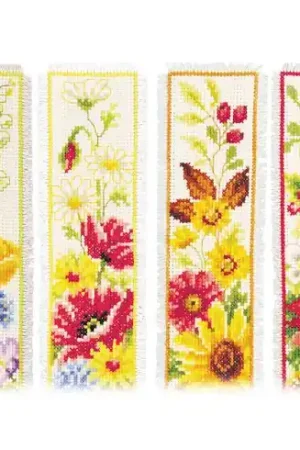 Kit segnalibro da ricamo - 4 stagioni - Vervaco Spedizione Espresso