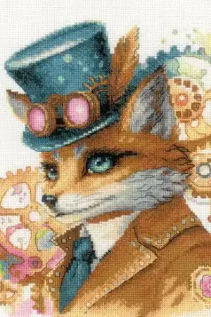 Offerta Speciale kit ricamo a punto croce - Volpe steampunk - Riolis