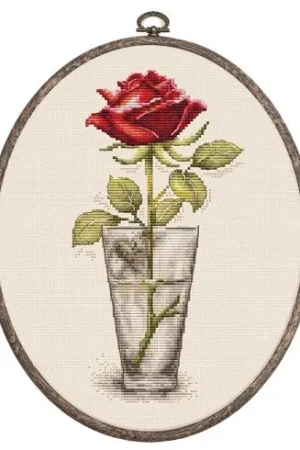 Kit per ricamo a punto croce con tamburo - Signor Lincoln Rose - Luca-S Prezzo Di Fabbrica