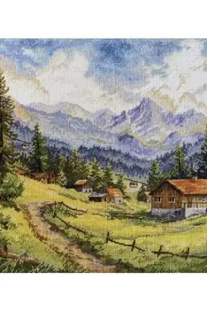 Di Tendenza kit ricamo a punto croce - Valle di Chamonix - Merejka