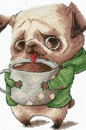 kit ricamo a punto croce - Amanti del caffè - Carlin - Andriana Offerta