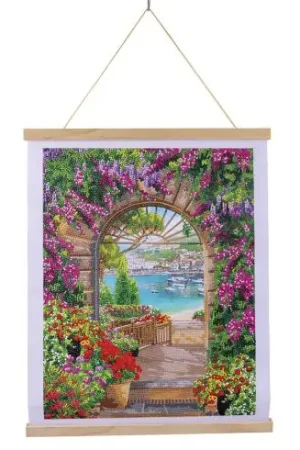 Banner a diamante - Finestra sul paradiso - Crystal Art D.I.Y Ordina Subito