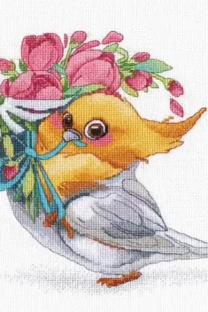 kit ricamo a punto croce - Gentiluomo piumato - Oven Vendita Finale