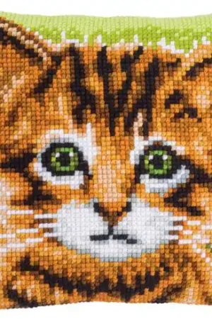 Affare Kit cuscino fori grossi - Gattino - Vervaco