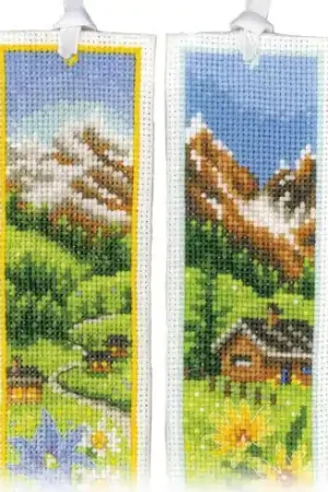 Popolare Kit segnalibro da ricamo - Prato alpino - Vervaco