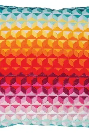 Kit cuscino punto lanciato - Cuscino da ricamare moderno  - Vervaco Spedito Oggi