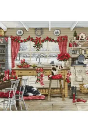 Miglior Prezzo kit ricamo a punto croce - Natale in fattoria - Luca-S