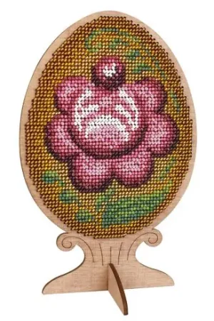 Kit di ornamenti da ricamare - Uovo di perla - Pink flower - MP Studia Non Perdere