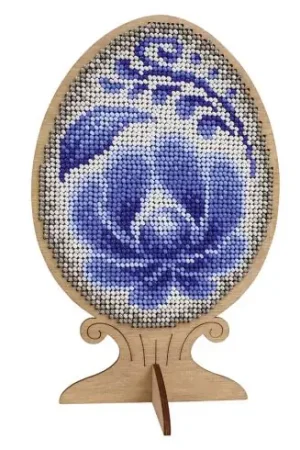 Soddisfatti O Rimborsati Kit di ornamenti da ricamare - Uovo di perla - Fiore blu - MP Studia