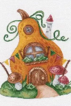 kit ricamo a punto croce - Zucca 1 - Oven Prezzo Ridotto