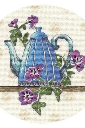 kit ricamo a punto croce - Teiera 4 - Oven Offerta