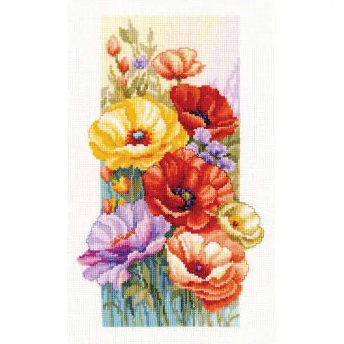 Nuova Collezione kit ricamo a punto croce - Papaveri - Vervaco