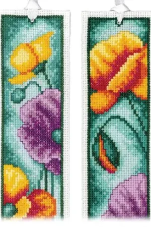 Acquista Ora Kit segnalibro da ricamo - Papaveri - Vervaco