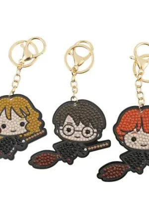 Promozione Portachiavi ricamo diamante - 3 portachiavi di Harry Potter - Crystal Art D.I.Y
