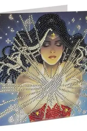 Carta con ricamo a diamante - wonder woman - Crystal Art D.I.Y Promo Stagionale