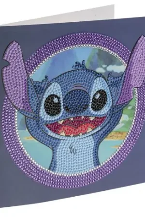 Carta con ricamo a diamante - Stitch - Crystal Art D.I.Y Prezzo Ridotto