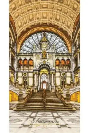 Promozione kit ricamo a punto croce - Antwerp Central Station - Lanarte