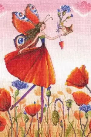 Spedizione Gratuita kit ricamo a punto croce - Colore papavero - RTO