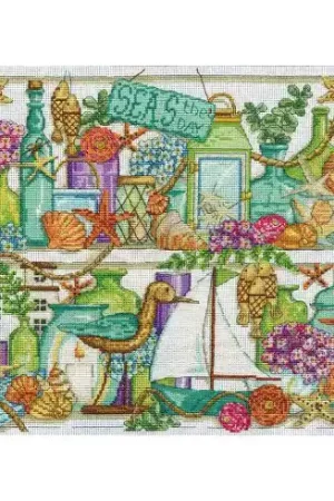 kit ricamo a punto croce - Giorni in mare - Design works Affare