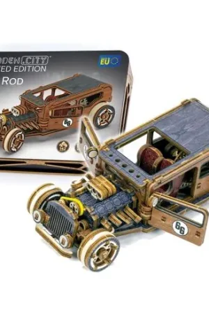 Direttamente Dal Produttore Puzzle meccanico in legno 3D - Hot Rod - Wooden City