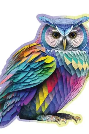 puzzle in legno - Gufo moderno - 150 pezzi - Wooden City Offerta Lampo