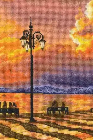 kit ricamo a punto croce - Tramonto romantico - RTO Professionale